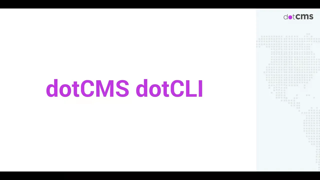 dotCMS Command Line Interface (dotCLI)